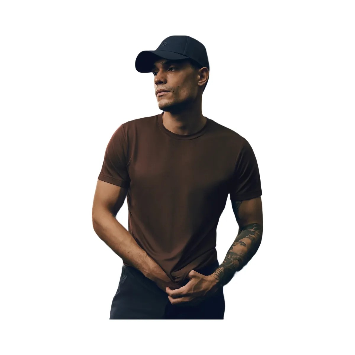 Alo Men's Conquer Reform Crewneck Short Sleeve - Brownstone - HypeFly India View 5