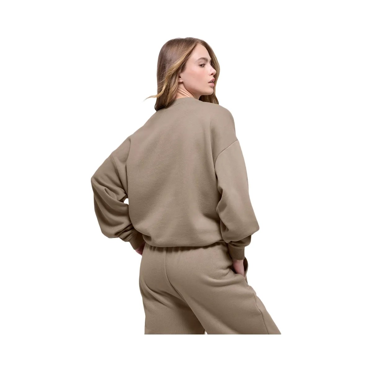 Alo Women's Accolade Crew Neck Pullover - Gravel - HypeFly India View 4