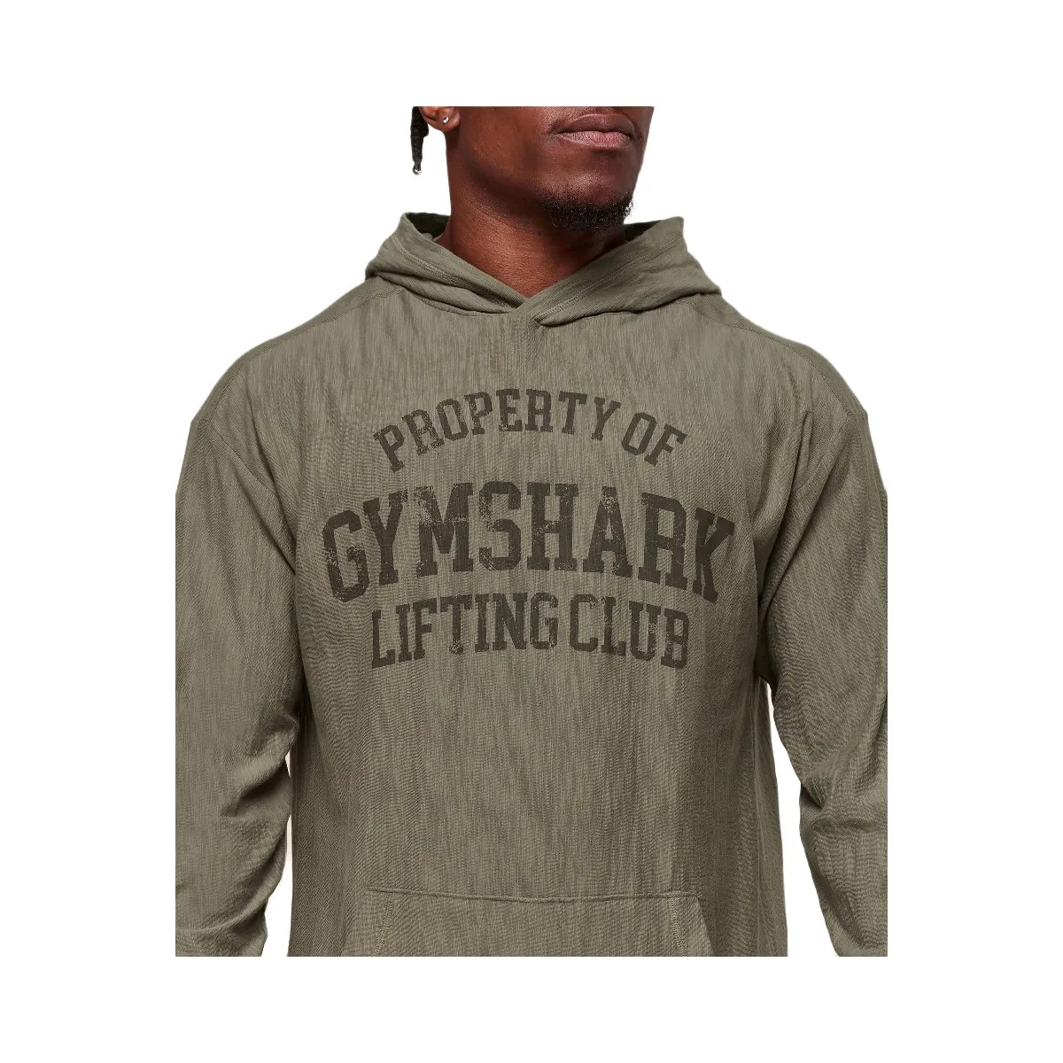 Gymshark Lightweight Slub Textured Hoodie - Utility Green - HypeFly India View 4