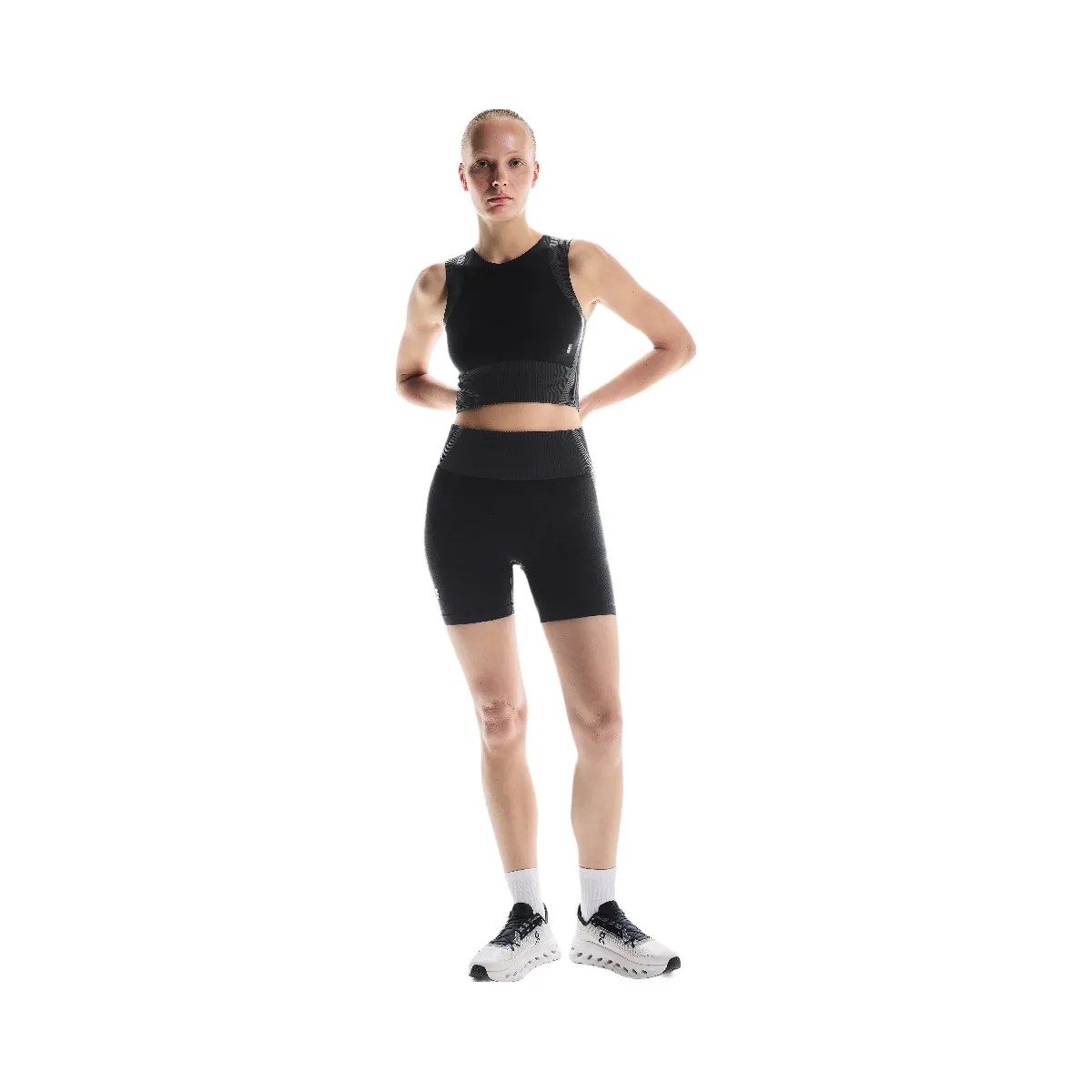 On Studio Knit Shorts Black | Eclipse - HypeFly India View 3