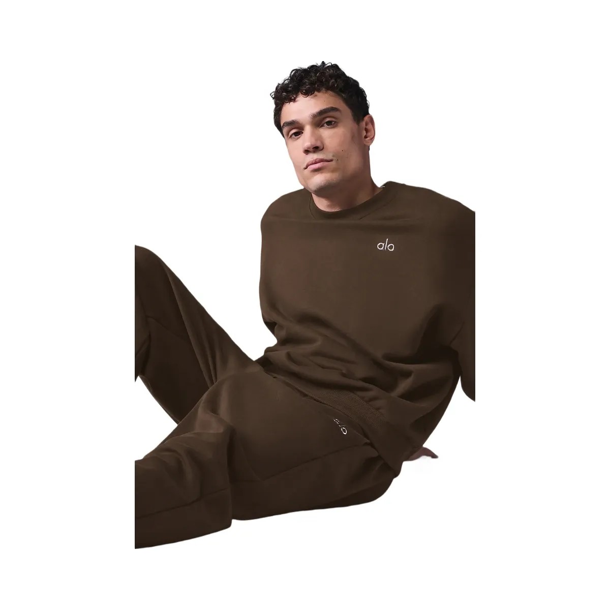 Alo Accolade Crew Neck Pullover - Espresso - HypeFly India View 4