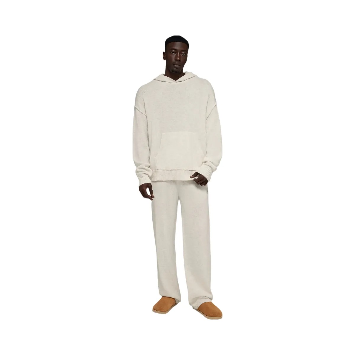 Alo Men's Wool Cashmere New Class Hoodie - Bone Heather - HypeFly India View 5