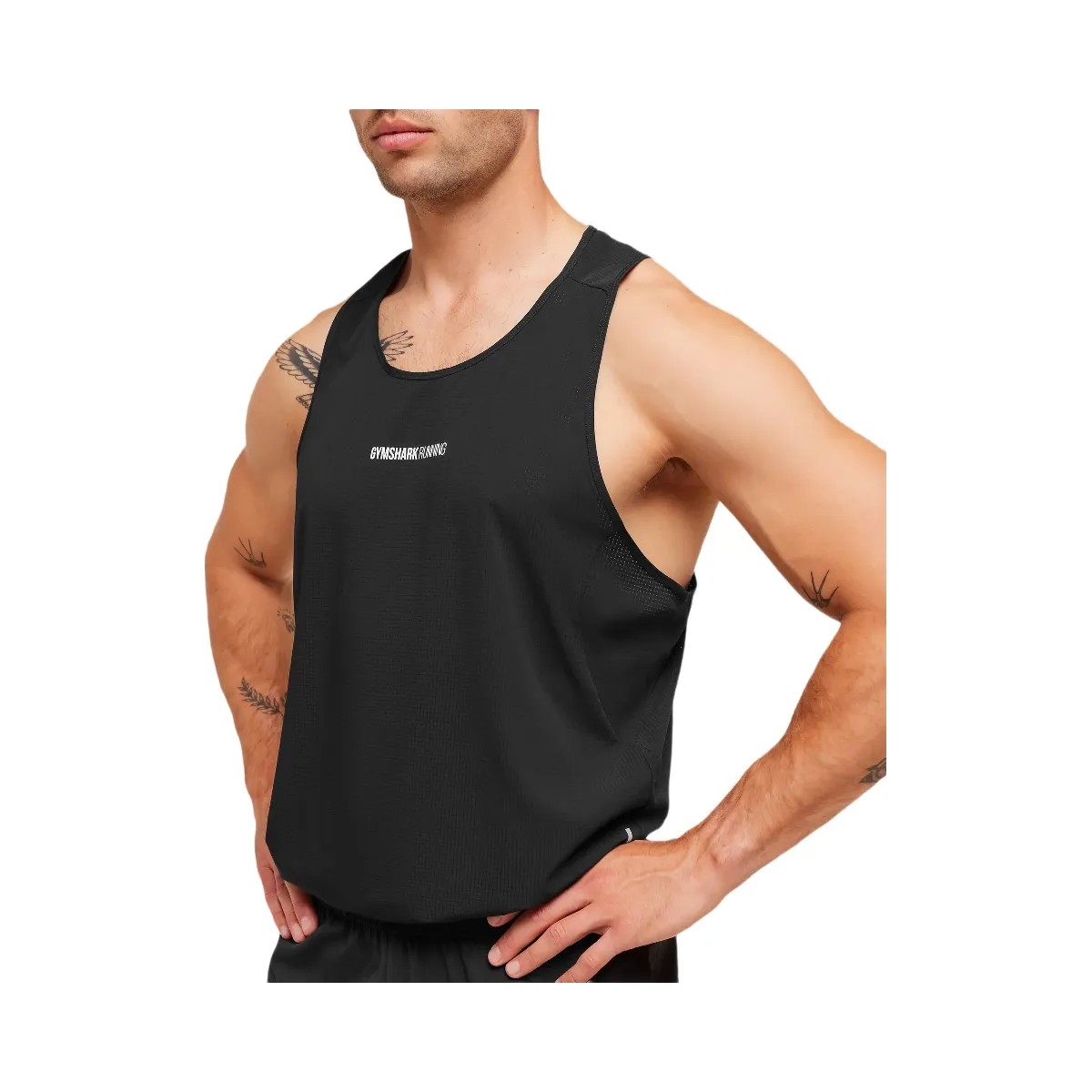 Gymshark Running Tank - Black - HypeFly India View 5