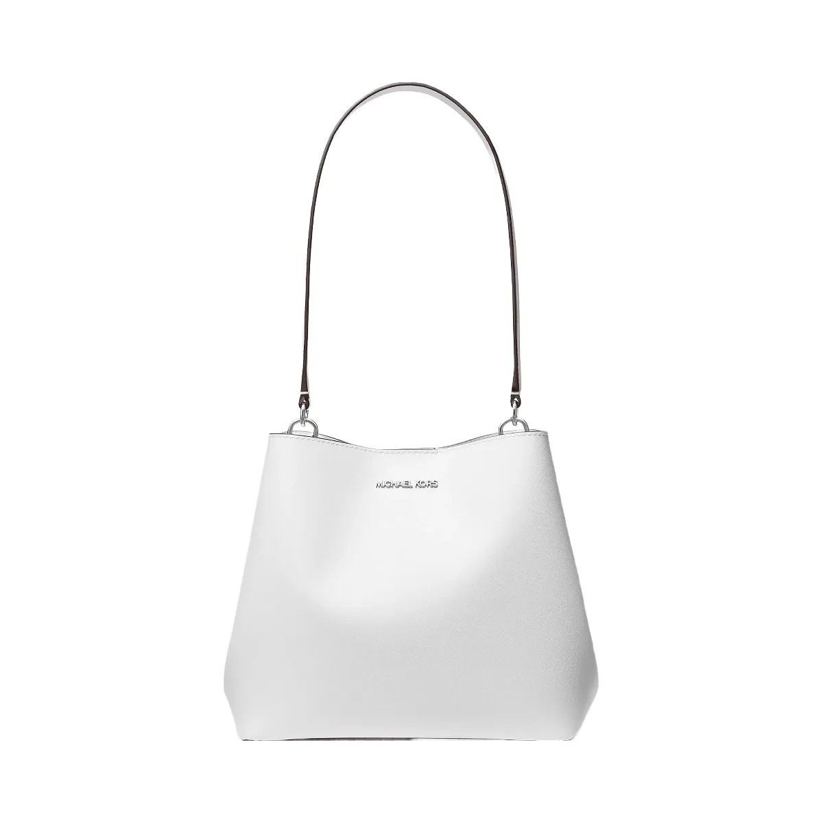 Michael Kors Pratt Medium Shoulder Bag Optic White - HypeFly India View 1
