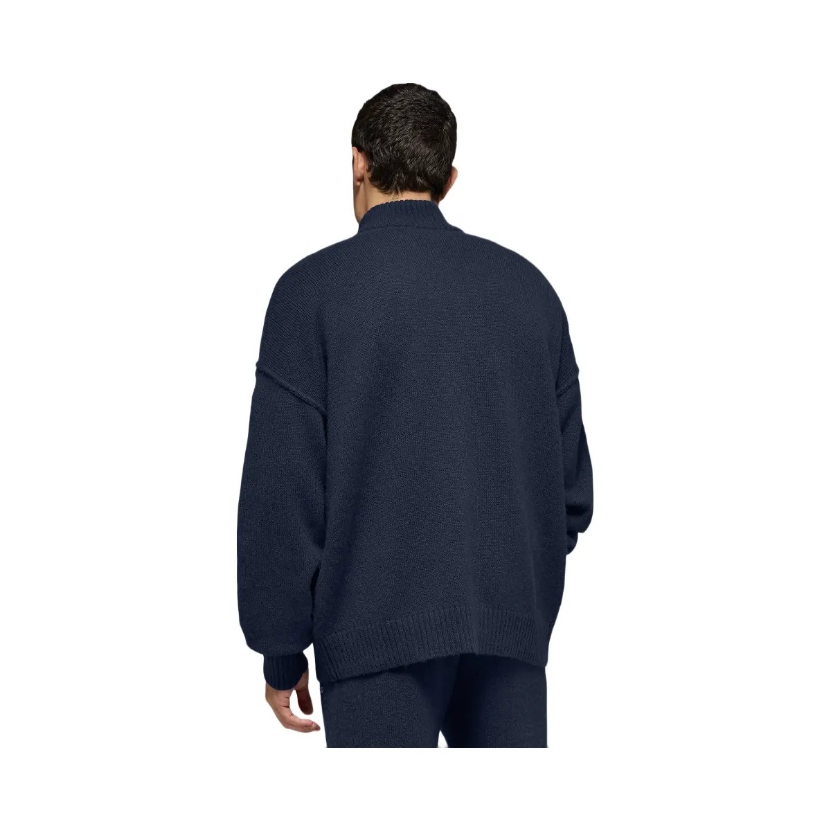 Alo Men's Wool Cashmere New Class 1/4 Zip Pullover - Navy - HypeFly India View 4