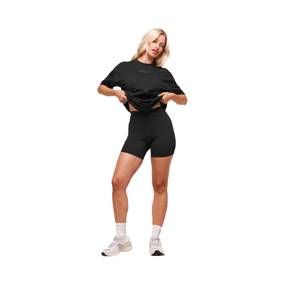Gymshark Block Oversized T-Shirt - Black - HypeFly India View 6
