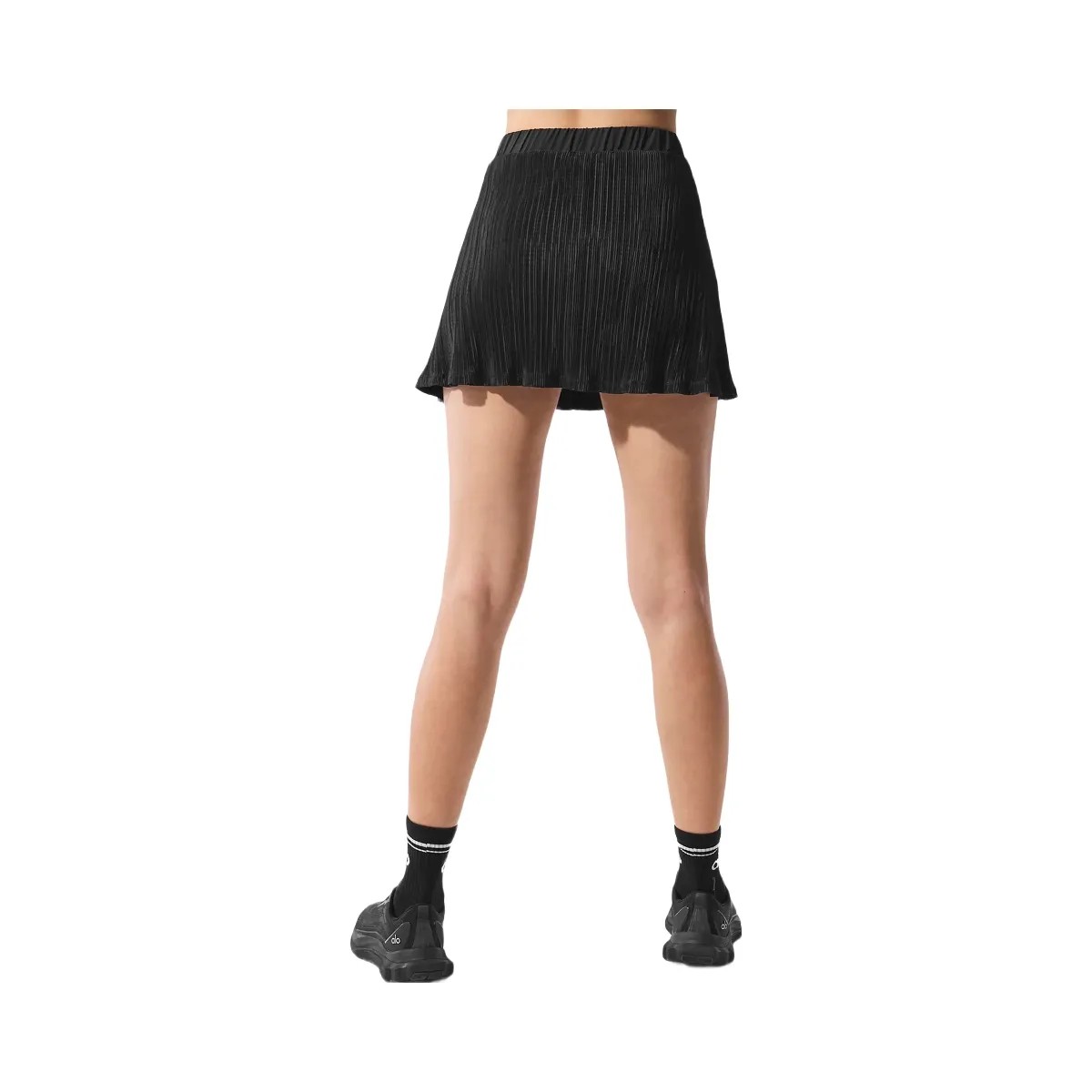 Alo Women's Micro Plisse Tennis Skirt - Black - HypeFly India View 3