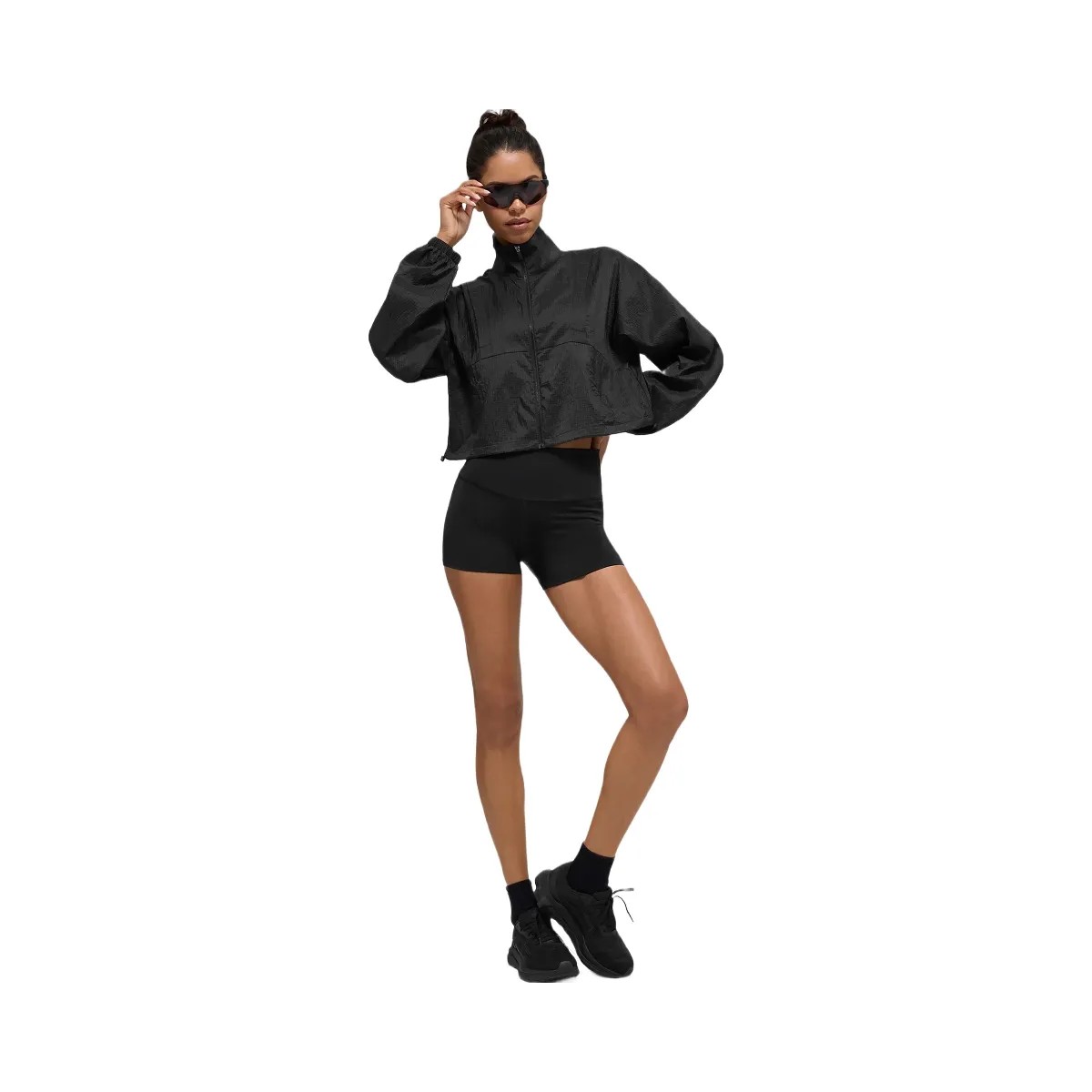 Alo Women's Game Time Full Zip Jacket - Black - HypeFly India View 4