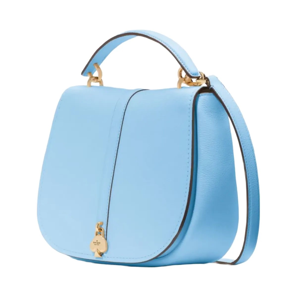 Kate Spade Kayla Pebbled Leather Saddle Bag Montauk Blue - HypeFly India View 3