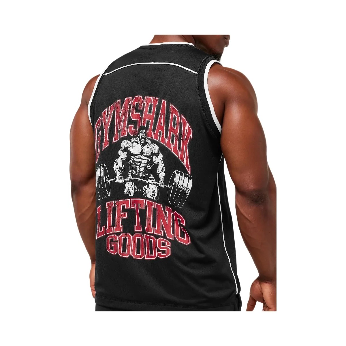 Gymshark Graphic Basketball Mesh Tank - Black - HypeFly India View 3
