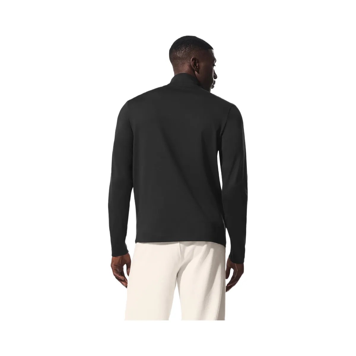 Alo Men's Conquer Reform Mock Neck Long Sleeve - Black - HypeFly India View 2