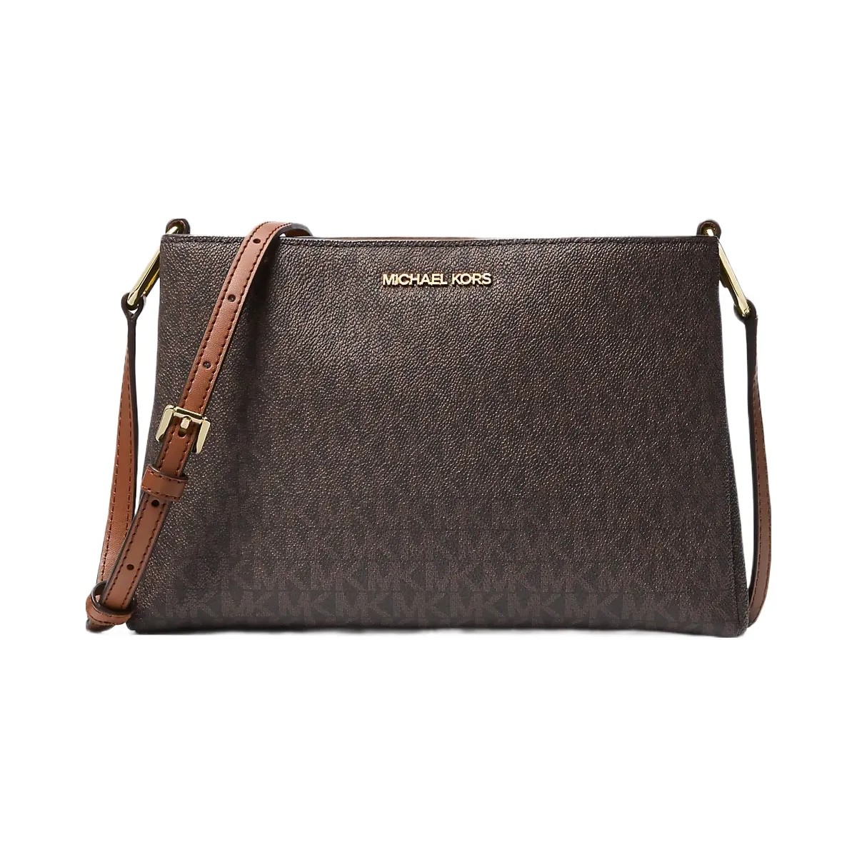 Michael Kors Trisha Medium Logo Crossbody Bag Brown - HypeFly India View 1