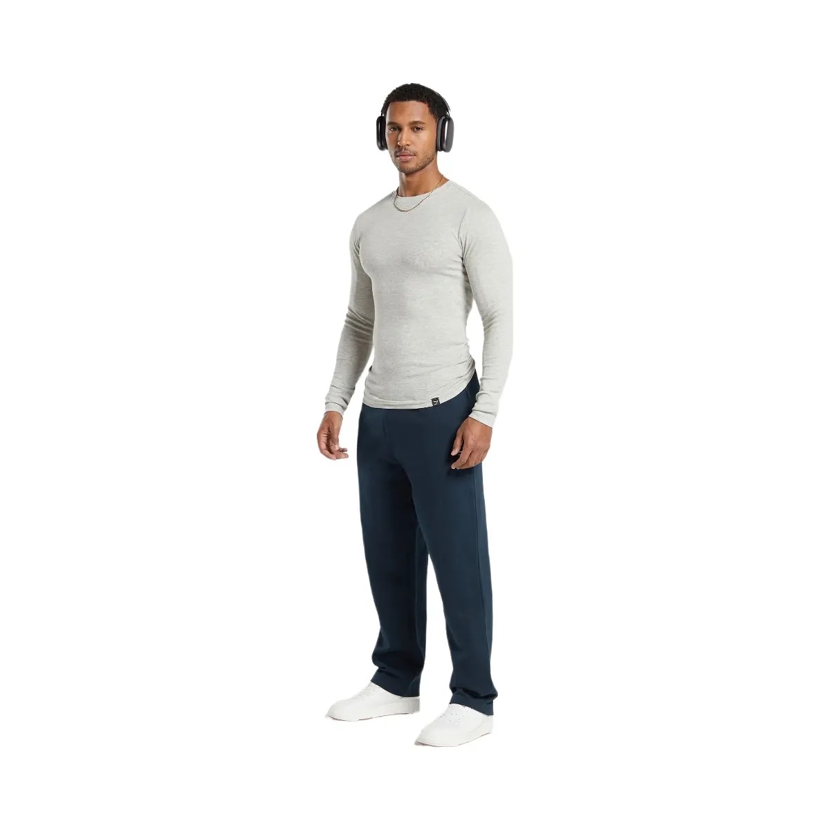 Gymshark Crest Straight Leg Joggers - Navy - HypeFly India View 3