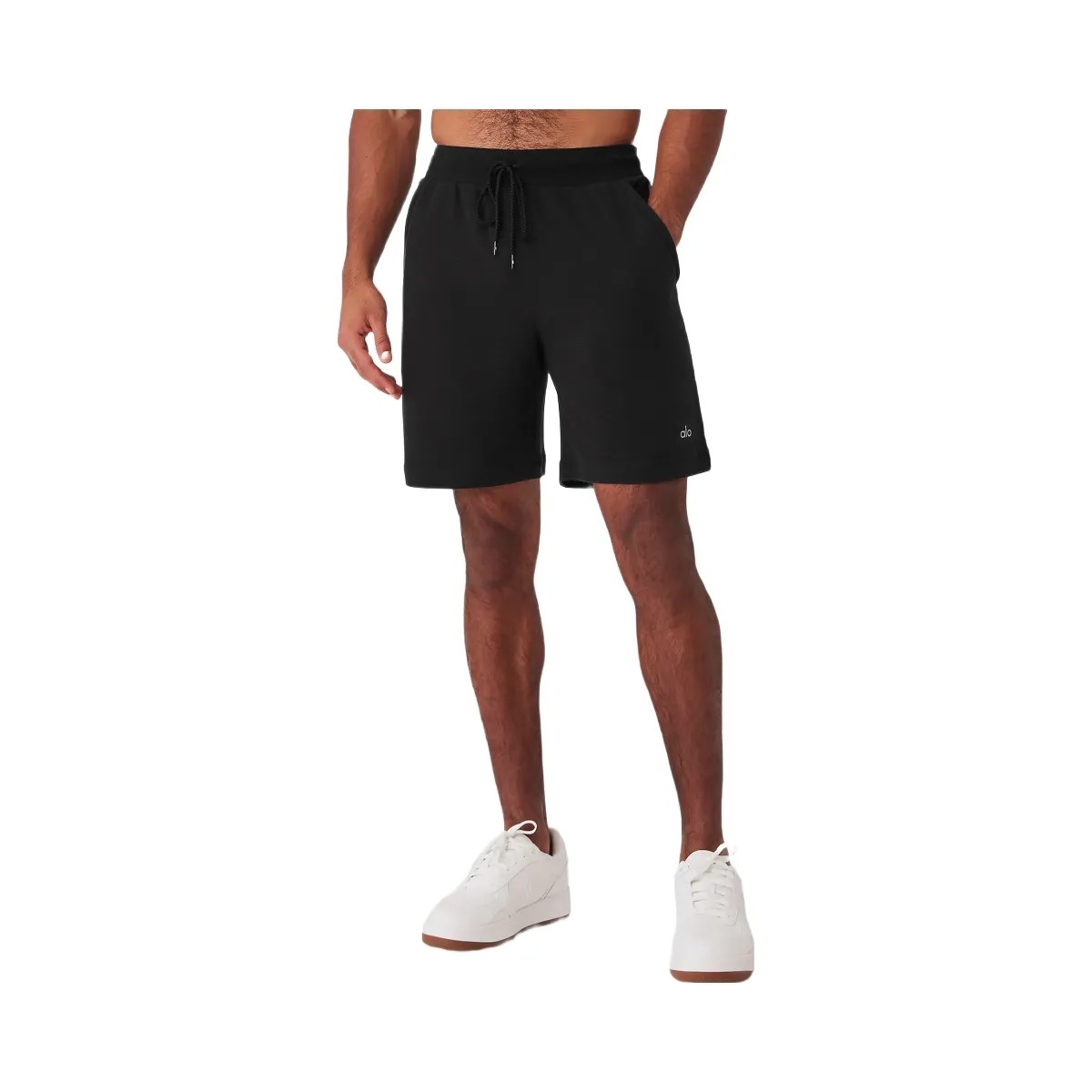 Alo Men's 7" Micro Waffle Fast Break Short - Black - HypeFly India View 1
