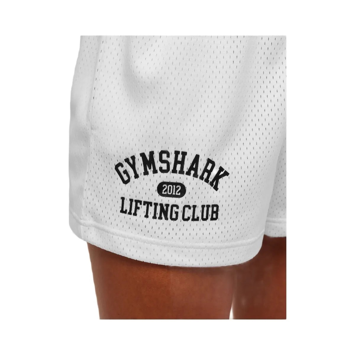 Gymshark Lifting Club Mesh Shorts - White - HypeFly India View 4