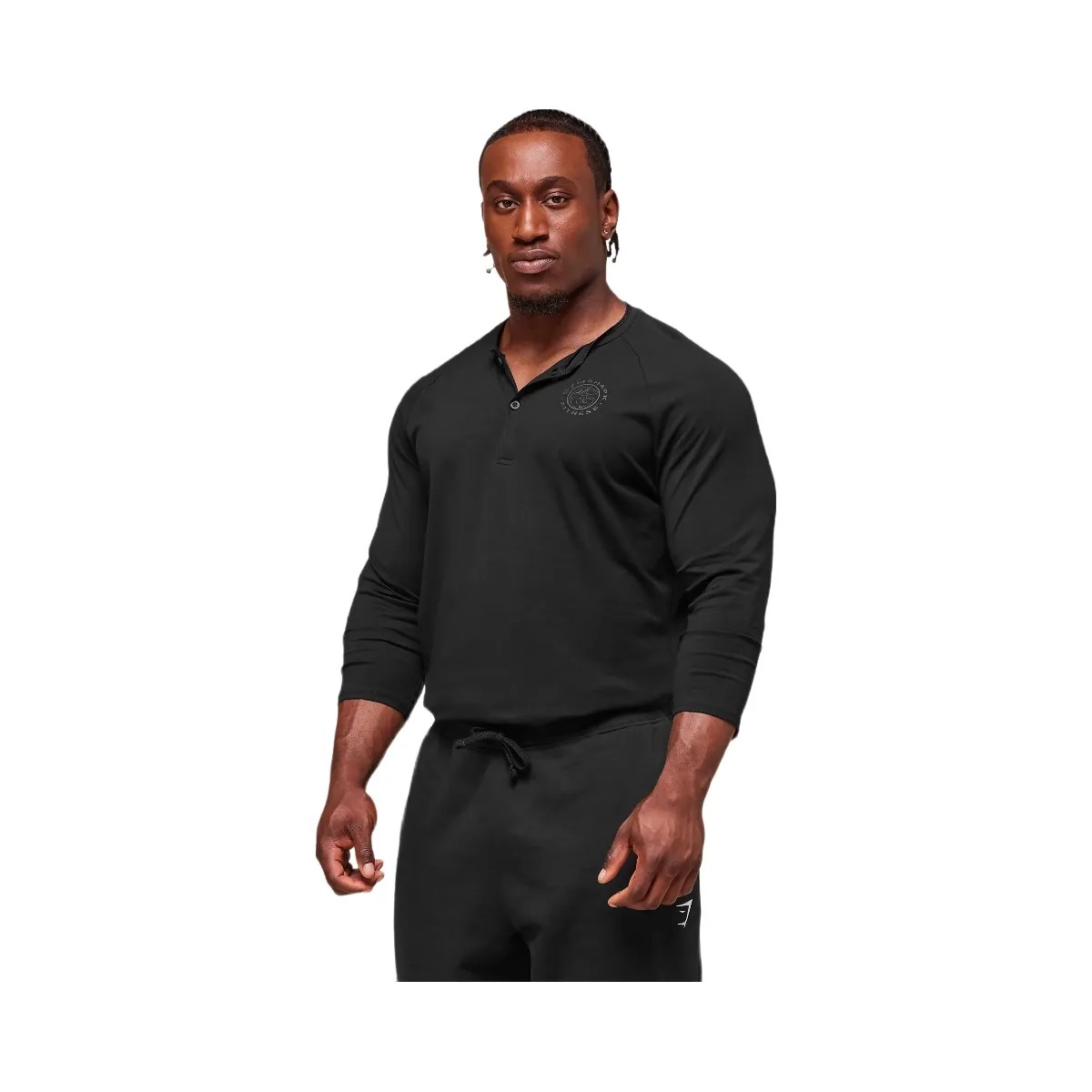 Gymshark Legacy Henley - Black - HypeFly India View 3