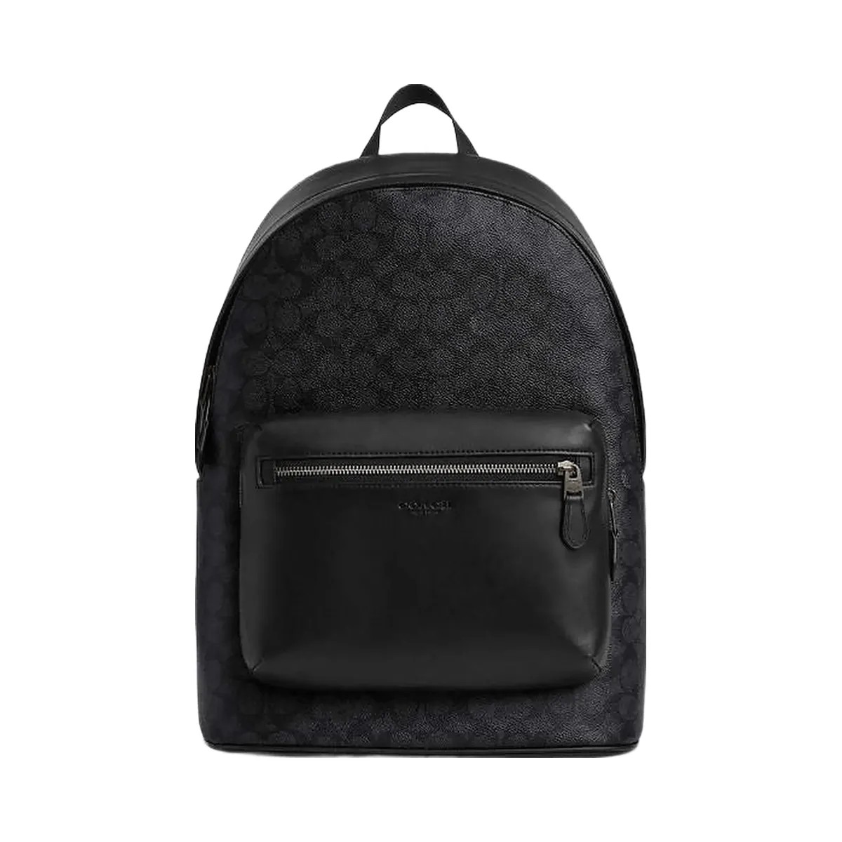 Coach West Backpack In Signature Canvas Signature Canvas-Gunmetal-Charcoal-Black - HypeFly India View 1