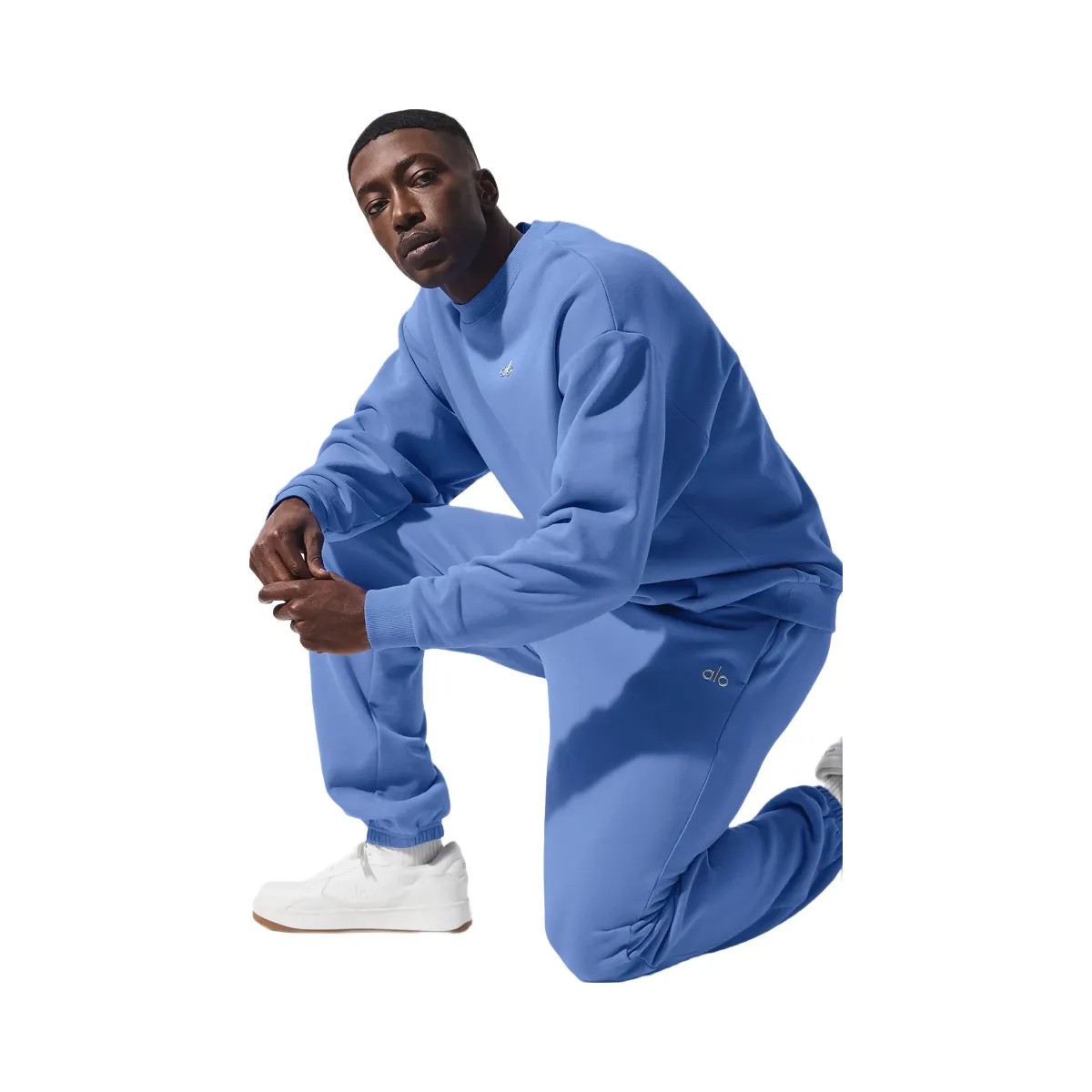 Alo Men's Accolade Sweatpant - Crystal Clear Blue - HypeFly India View 4