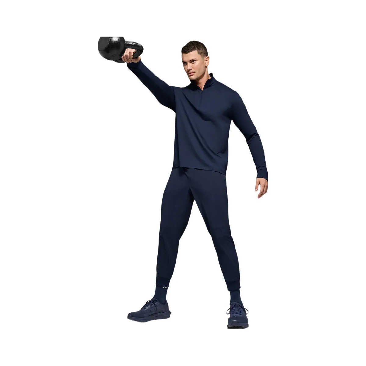 Alo Men's Conquer 1/4 Zip Reform Long Sleeve - Navy - HypeFly India View 4