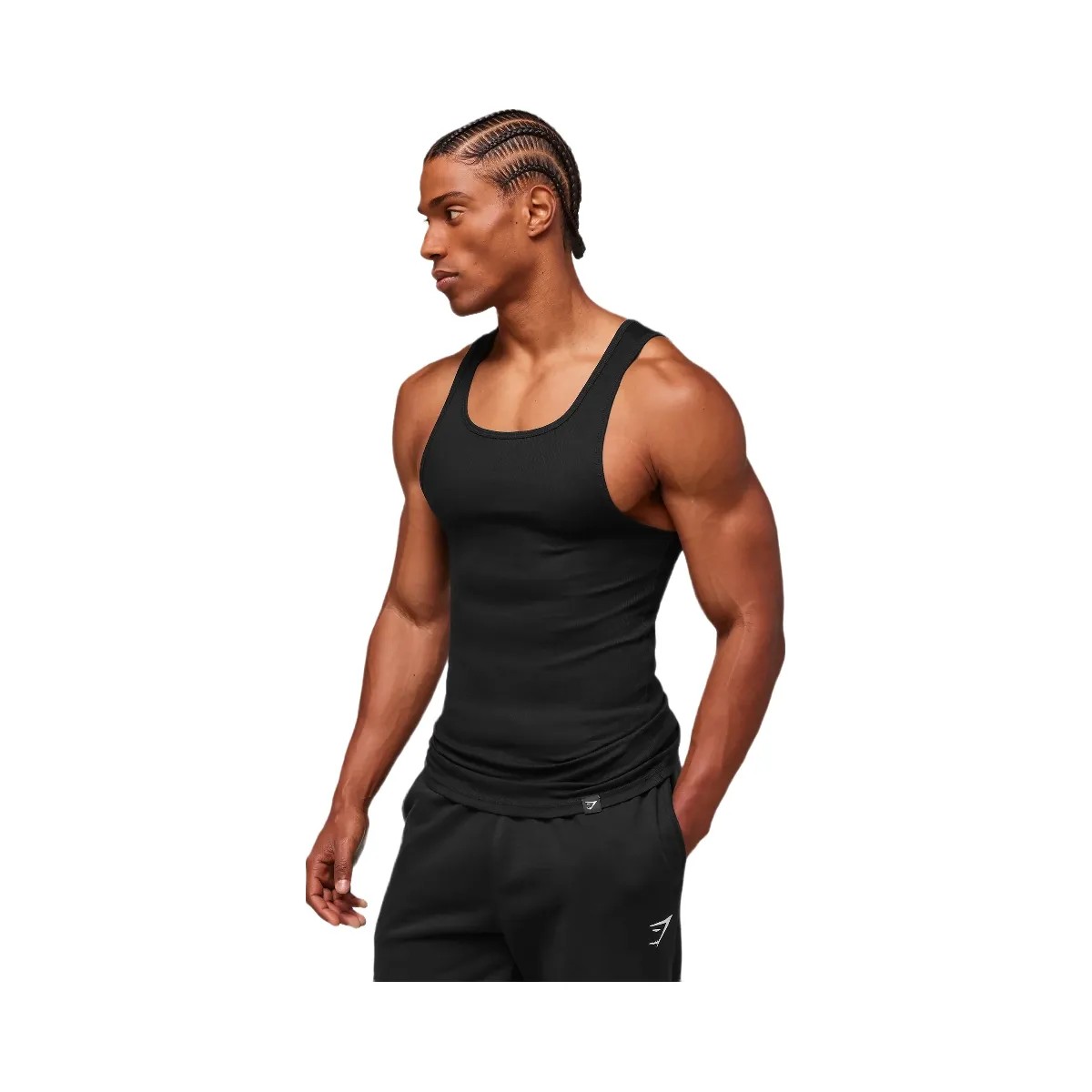 Gymshark Ribbed Tank 3 Pack - Black - HypeFly India View 3