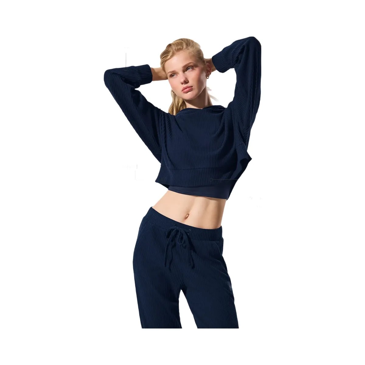 Alo Women's Muse Hoodie - Navy - HypeFly India View 1