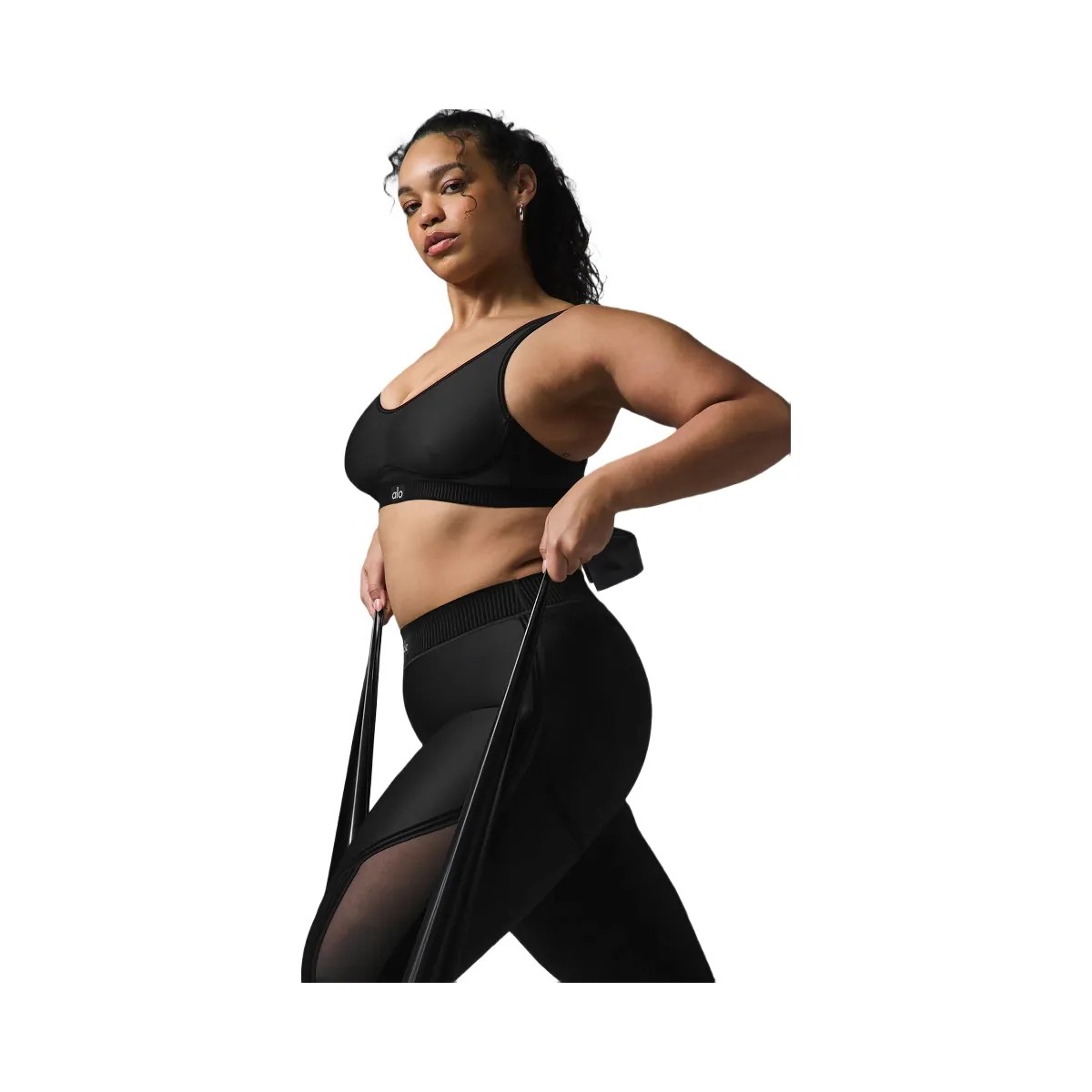 Alo Women's Airlift Line Up Bra - Black - HypeFly India View 5
