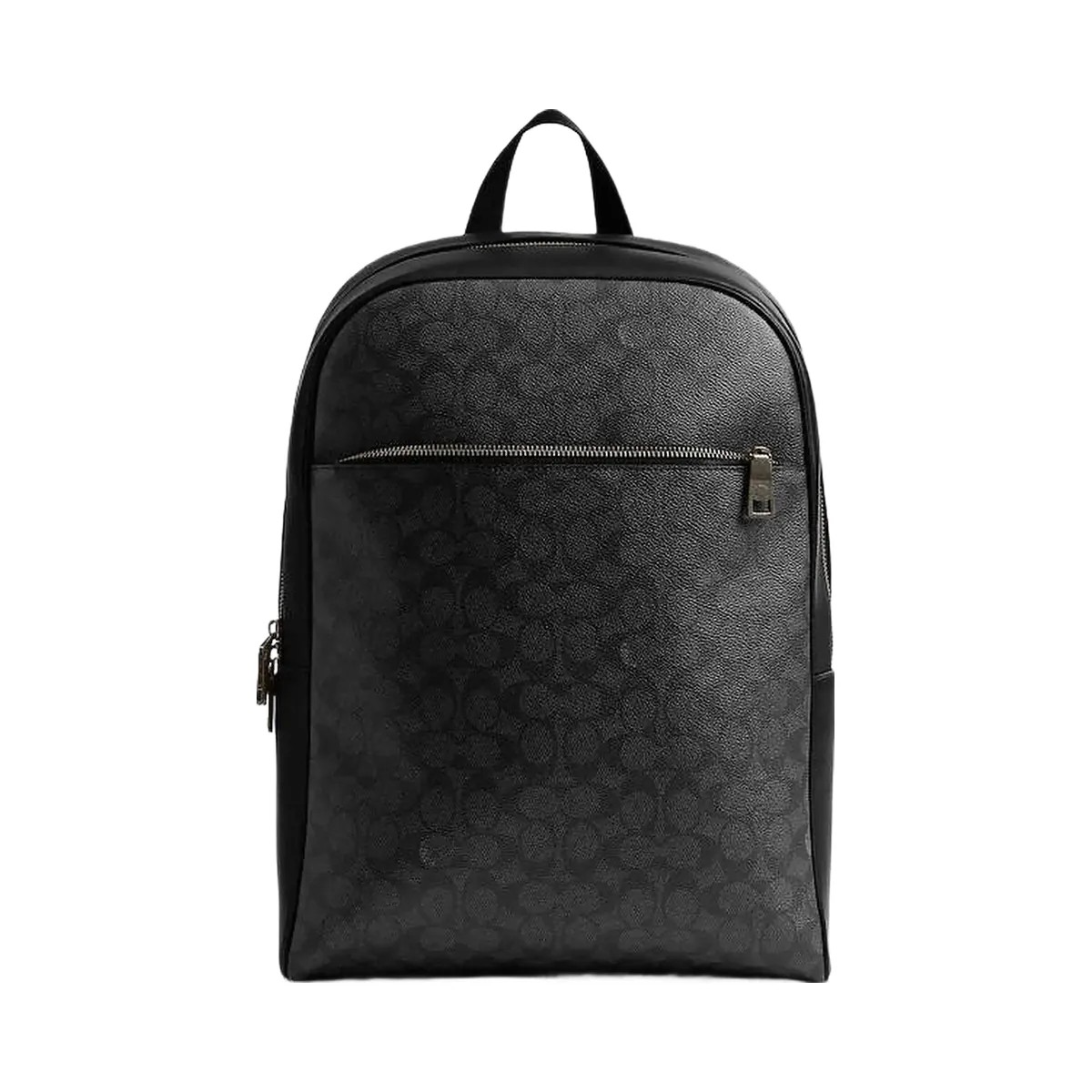 Coach Owen Backpack In Signature Canvas Signature Canvas-Gunmetal-Charcoal-Black - HypeFly India View 1