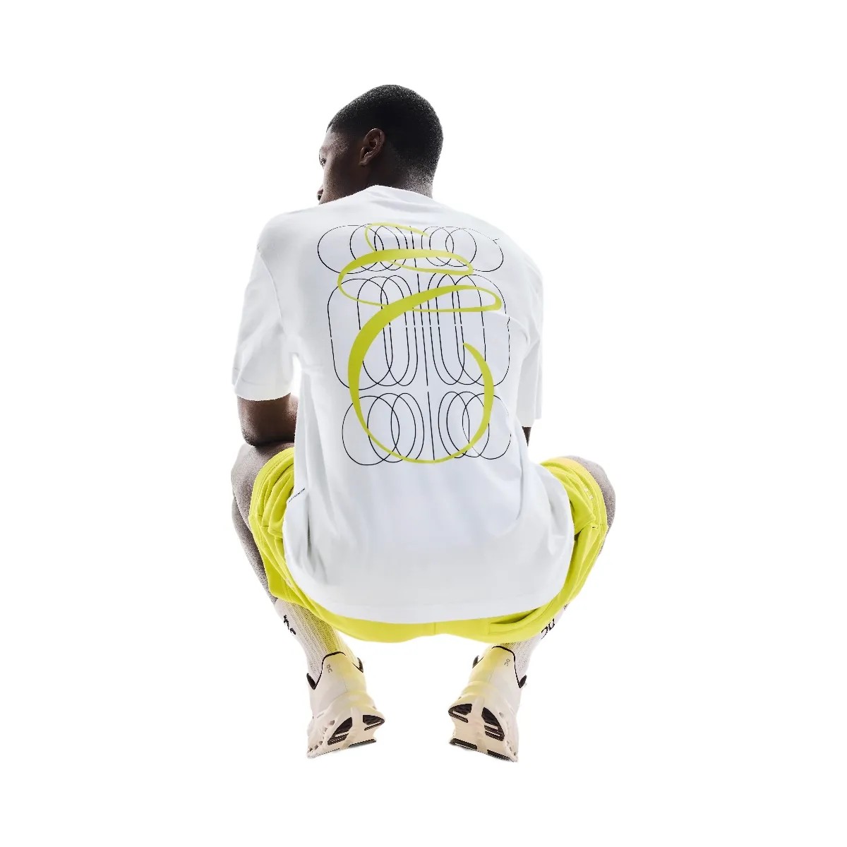 On Club-T Graphic White | Lime - HypeFly India View 5