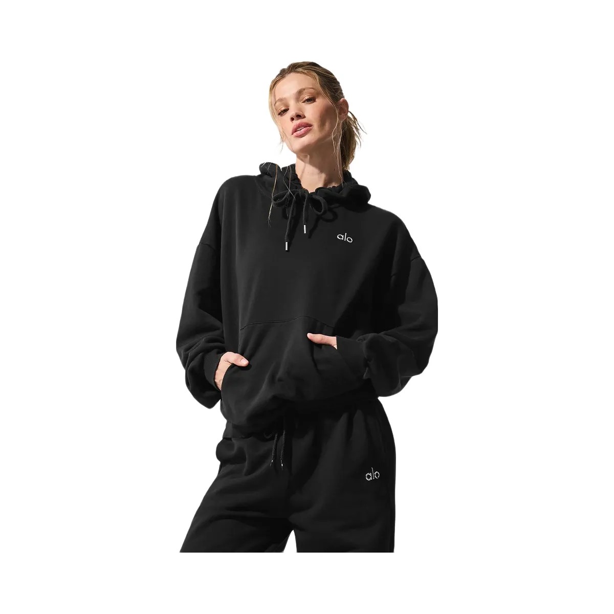 Alo Women's Accolade Hoodie - Black - HypeFly India View 1