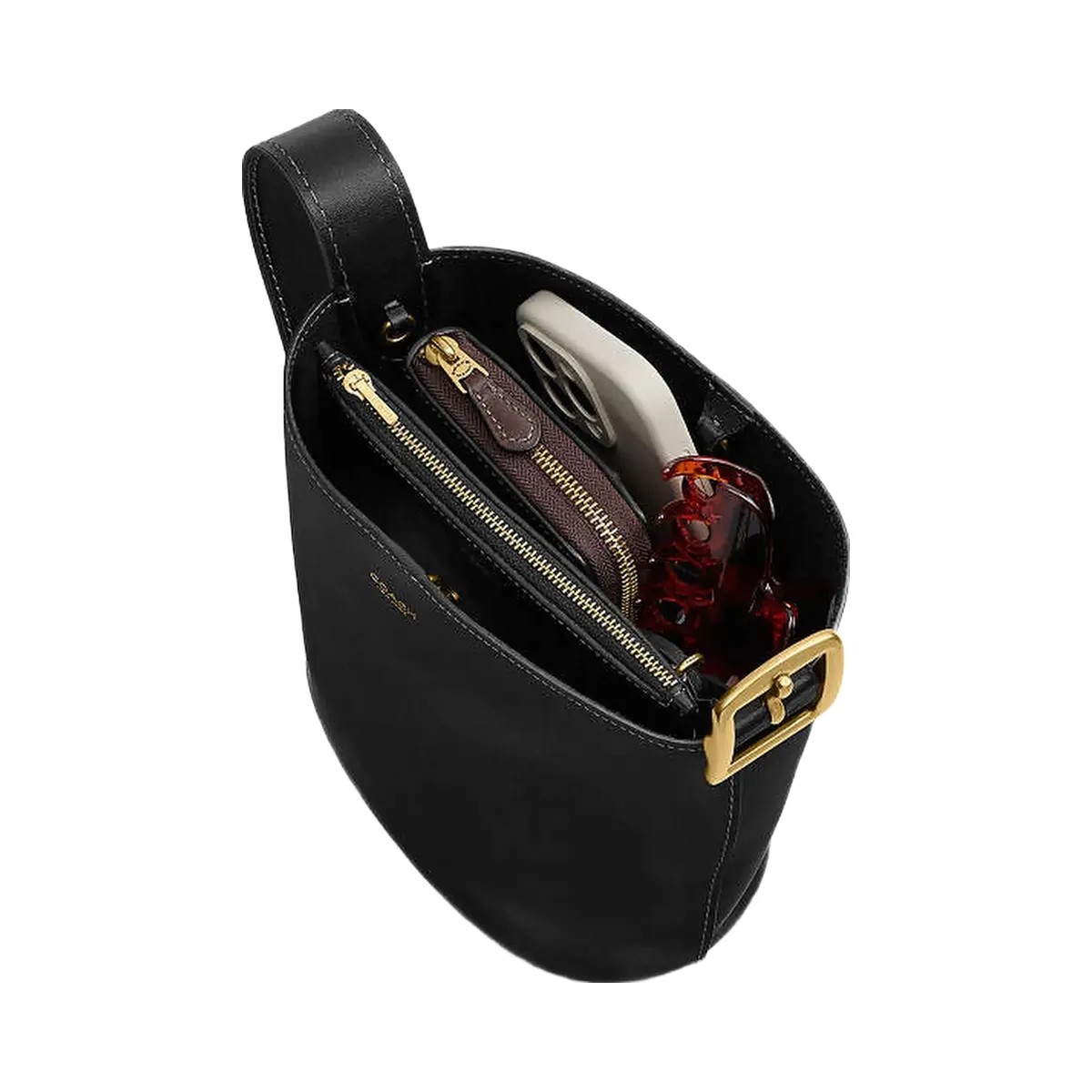 Coach Bleecker Bucket Bag 21 Brass-Black - HypeFly India View 2