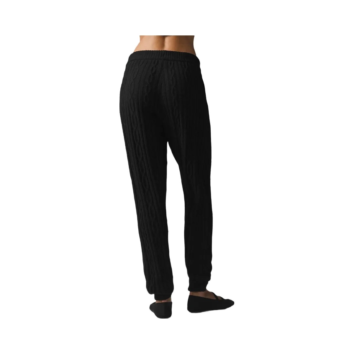 Alo Women's Cable Knit Winter Bliss Pant - Black - HypeFly India View 3