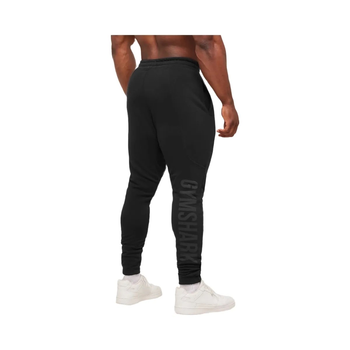 Gymshark Power Wordmark Jogger - Black/Asphalt Grey - HypeFly India View 5
