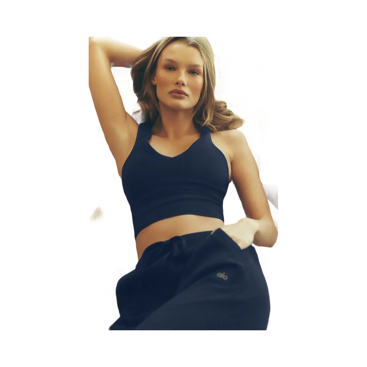 Alo Women's Airbrush Real Bra Tank - Navy - HypeFly India View 1