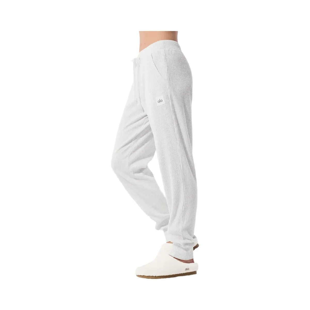 Alo Women's Muse Sweatpant - White Heather - HypeFly India View 3