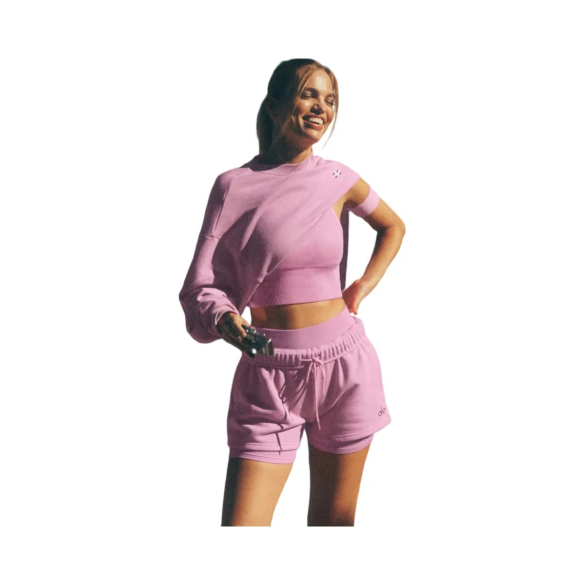Alo Women's Accolade Short - Candy Heart Pink - HypeFly India View 5