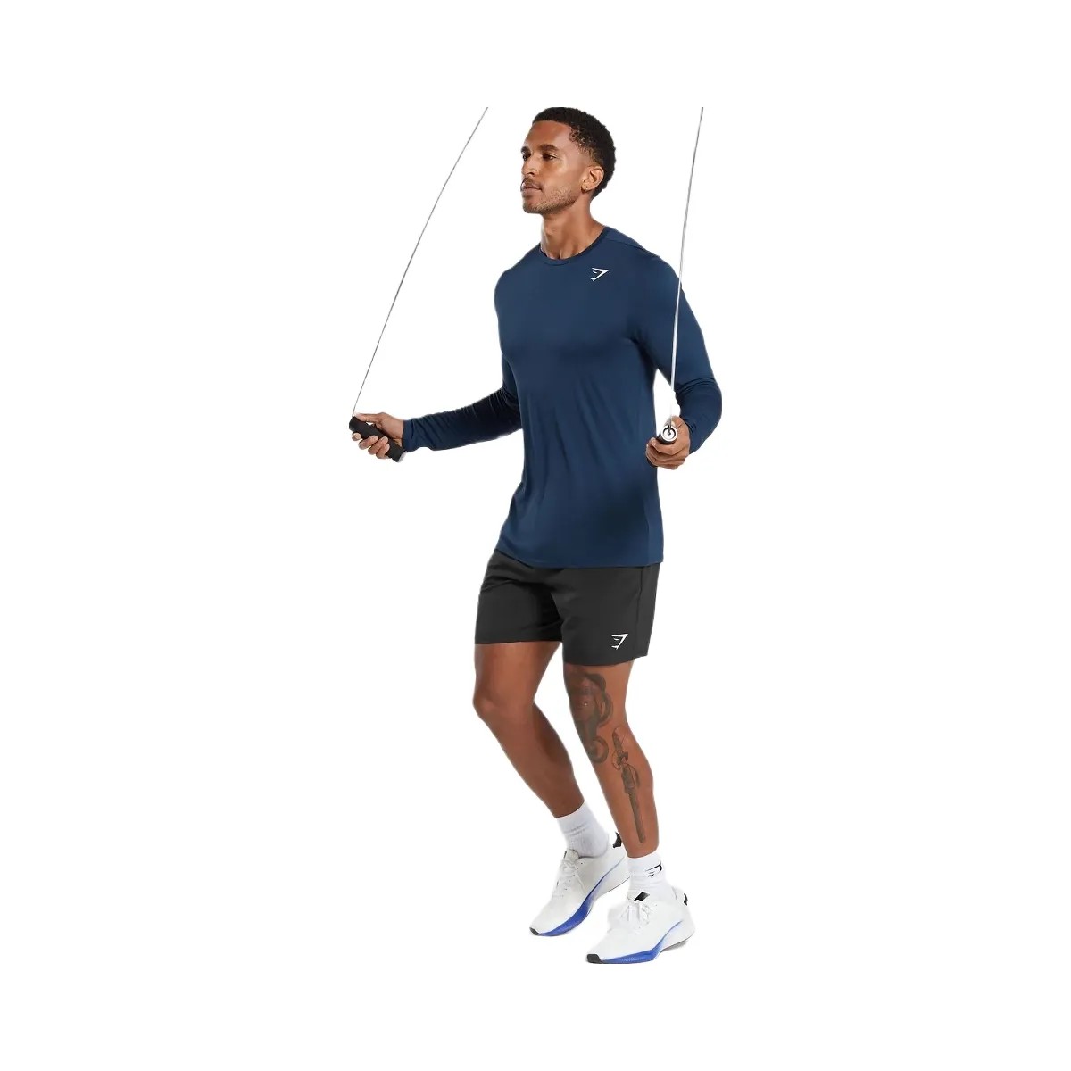 Gymshark Arrival Long Sleeve T-Shirt - Navy - HypeFly India View 4