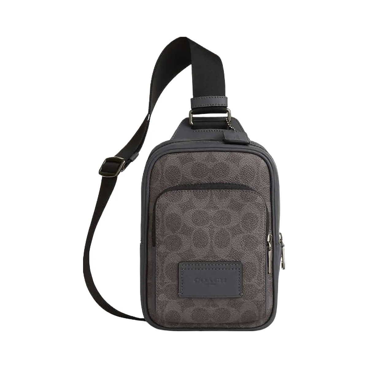 Coach Racer Sling Pack In Signature Canvas Signature Canvas-Qb-Grey-Charcoal - HypeFly India View 1