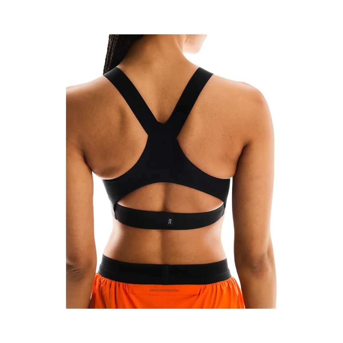 On Performance Bra Aop Cinder | Black - HypeFly India View 2