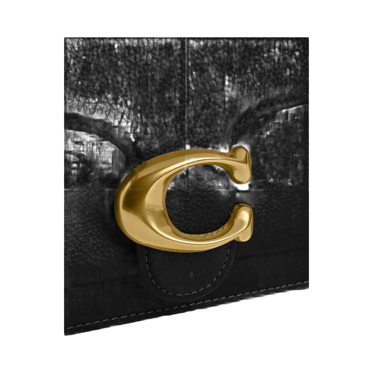 Coach Tabby Shoulder Bag 26 Polished Pebble Leather-Brass-Black - HypeFly India View 2