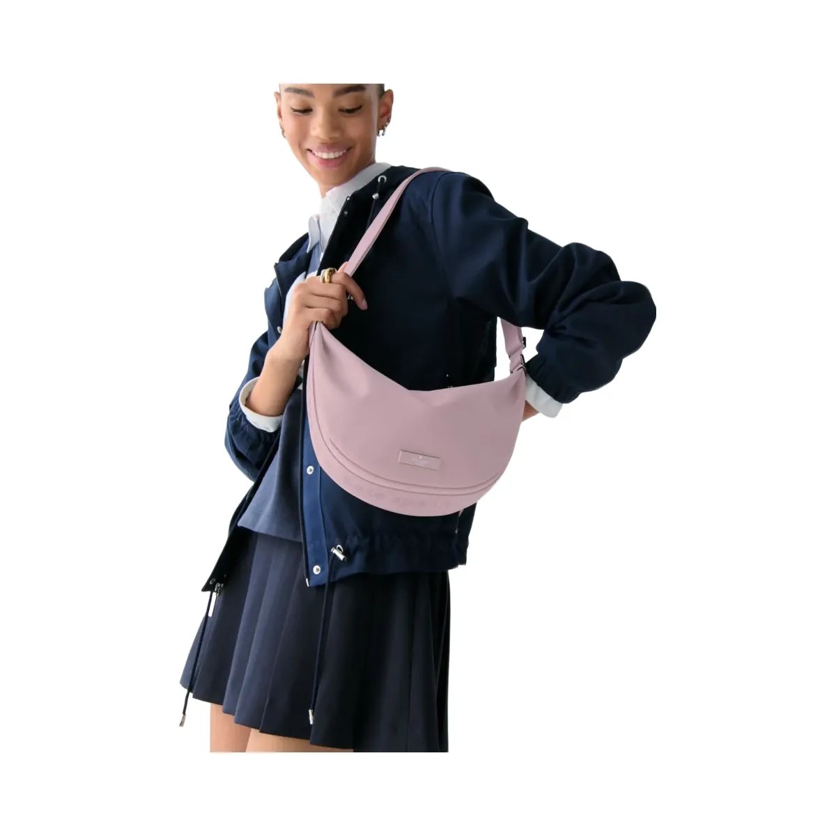 Kate Spade Carter Nylon Medium Sling Bag Lavender Smoke - HypeFly India View 2