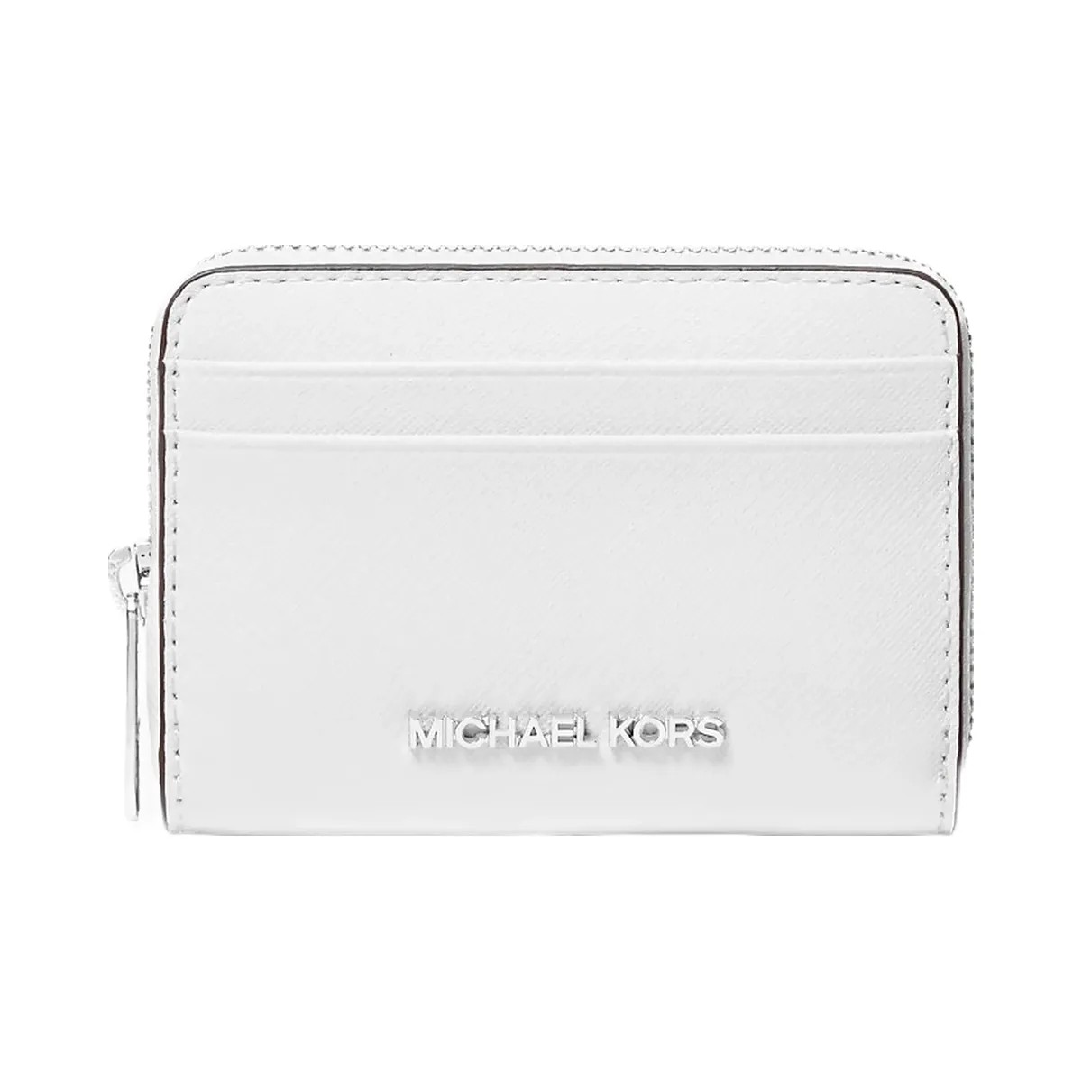 Michael Kors Jet Set Travel Medium Saffiano Leather Wallet Optic White - HypeFly India View 1