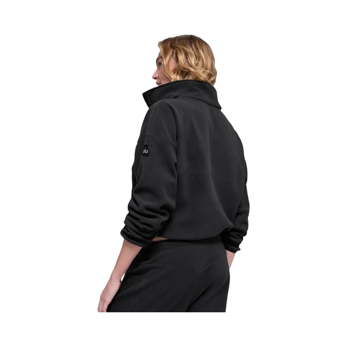 Alo Women's Polar Fleece Retreat Cover Up - Black - HypeFly India View 3