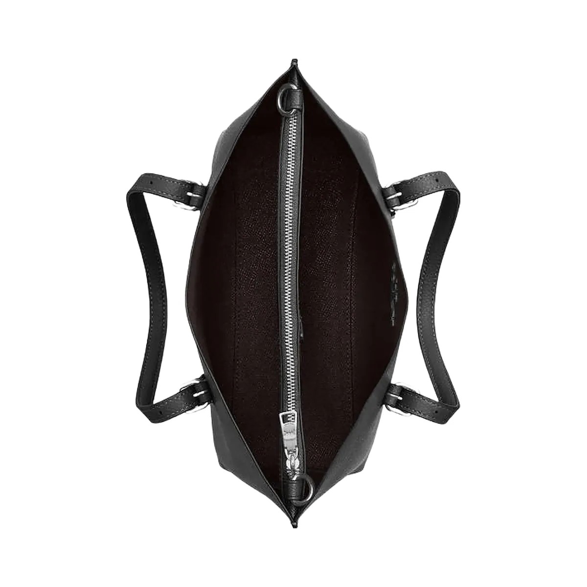 Coach Mollie Tote Bag 25 Leather-Silver-Black - HypeFly India View 3