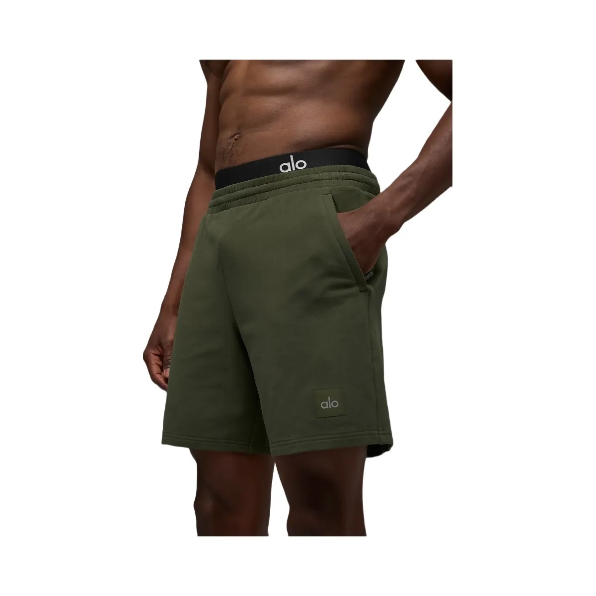 Alo Men's 7" Double Take Short - Green Olive - HypeFly India View 5