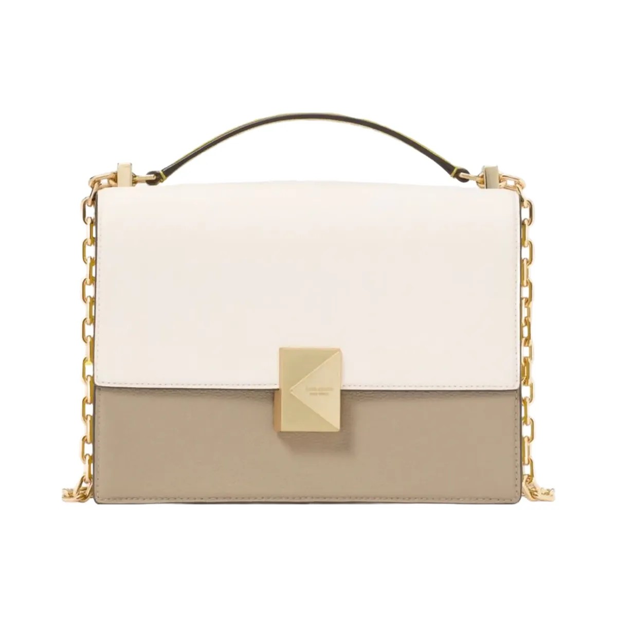 Kate Spade Deco Color blocked Chain Shoulder Bag Tigers Eye Multi - HypeFly India View 1