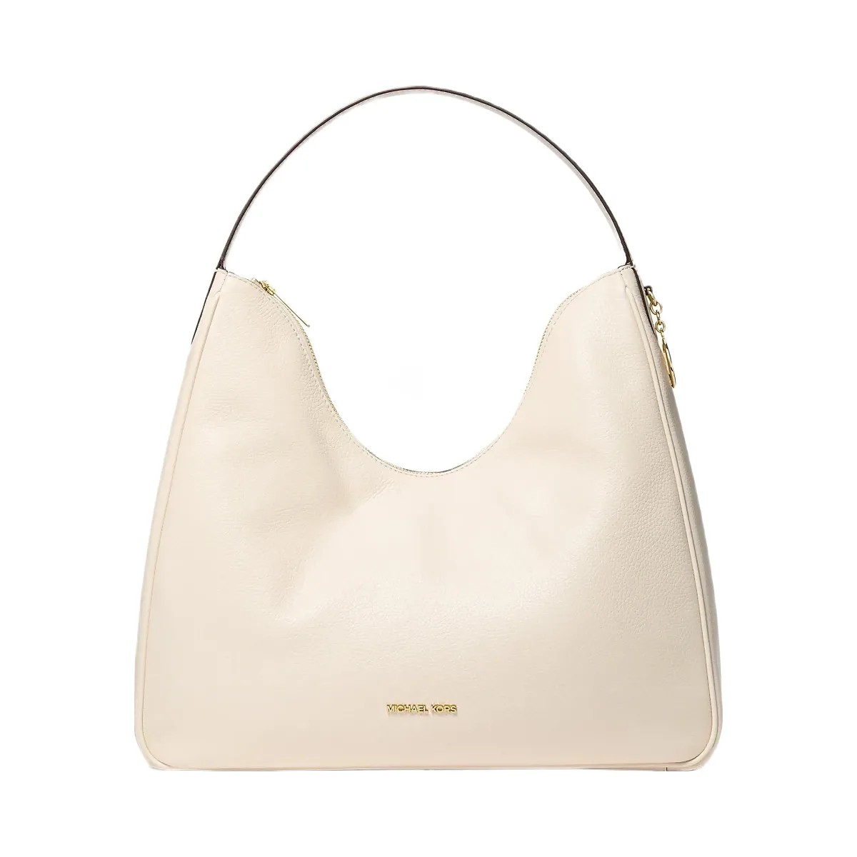 Michael Kors Nayla Medium Pebbled Leather Shoulder Bag Lt Cream - HypeFly India View 1
