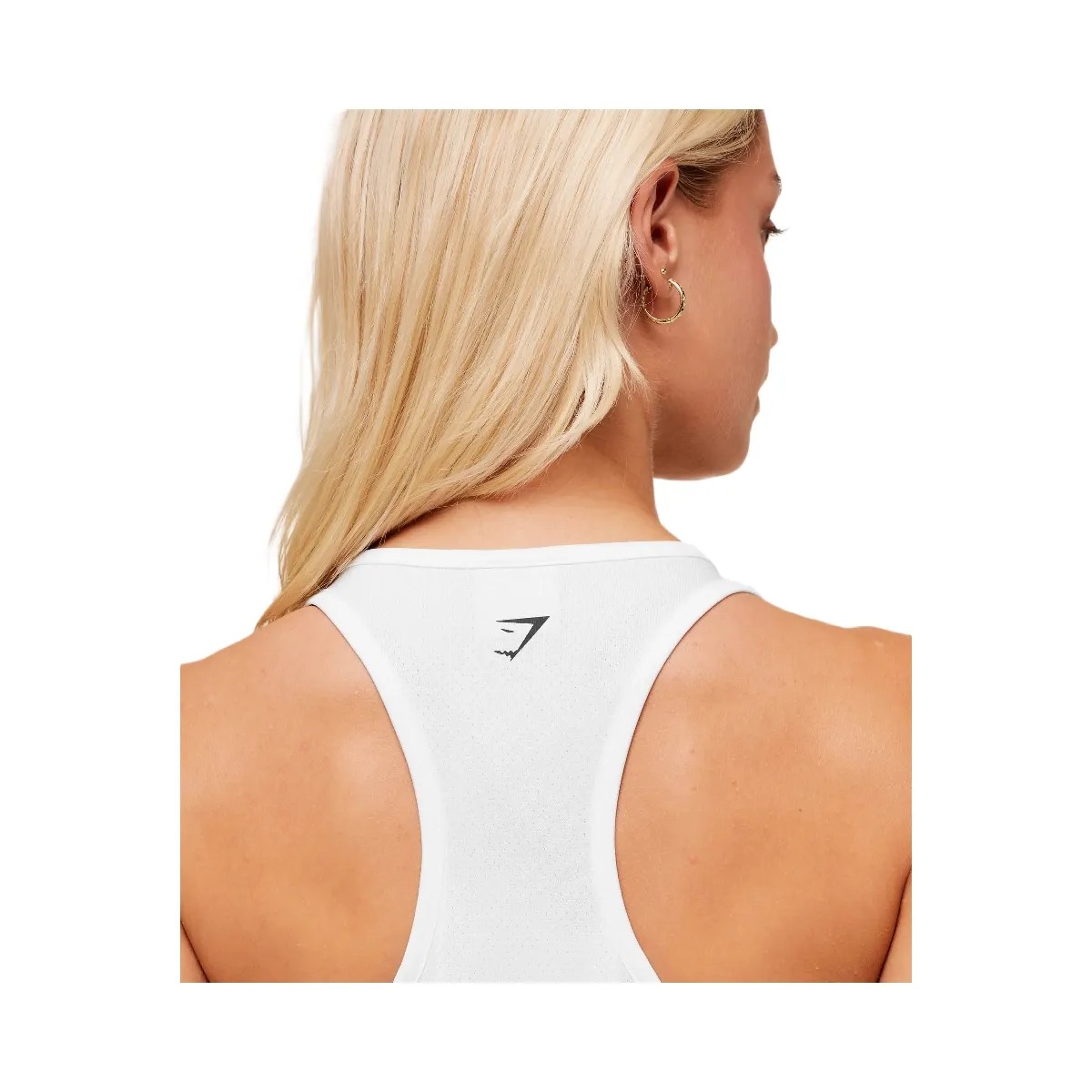 Gymshark Wordmark Graphic Tank - White - HypeFly India View 3