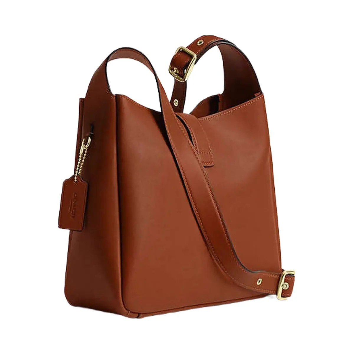 Coach Hadley Convertible Crossbody Smooth Leather-Gold-Tan - HypeFly India View 3