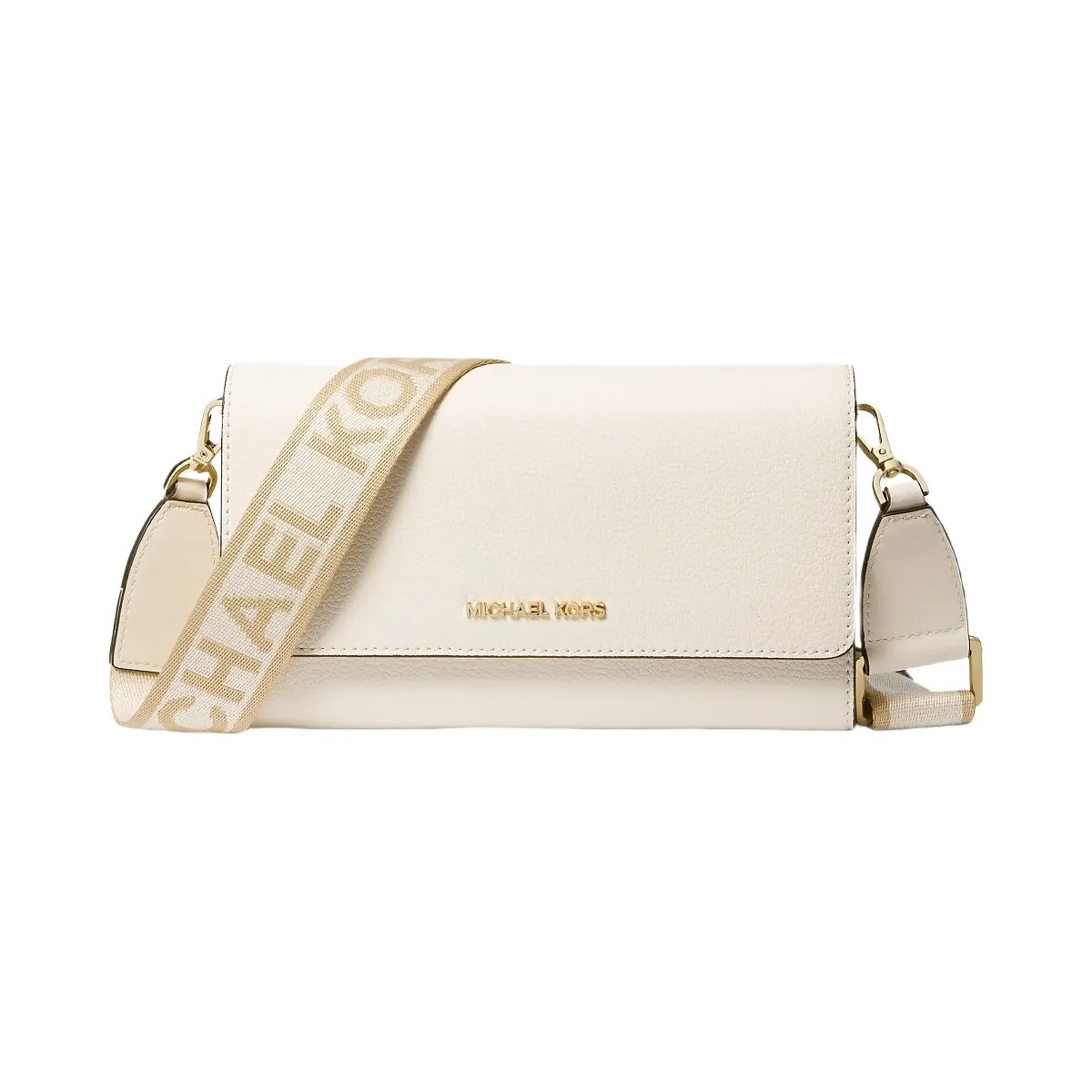 Michael Kors Jet Set Large Leather Crossbody Bag Lt Cream - HypeFly India View 1