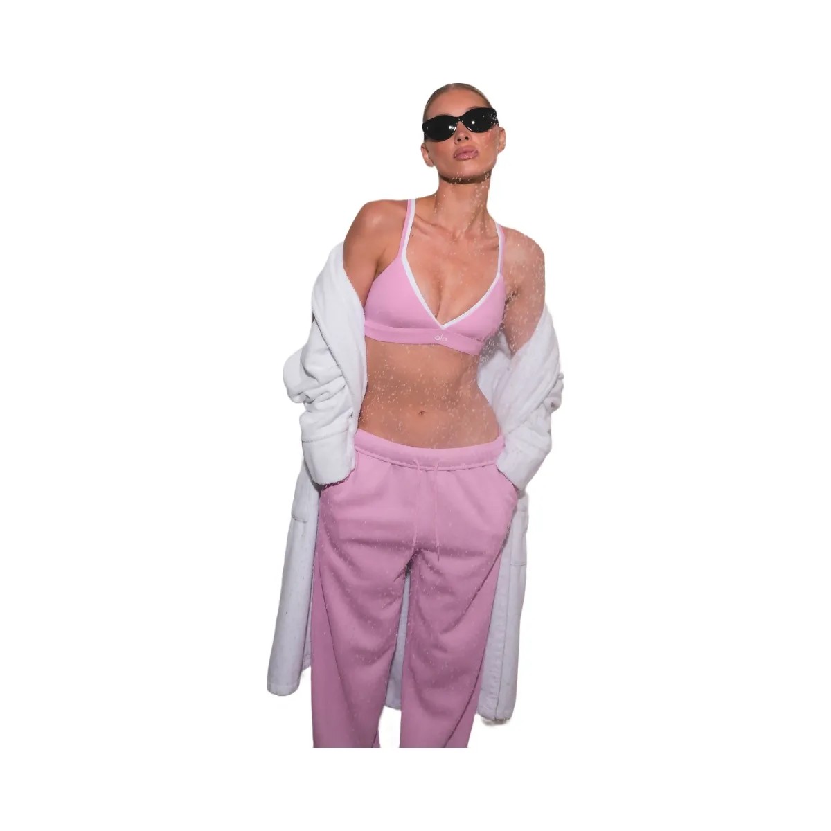 Alo Accolade Straight Leg Sweatpant - Candy Heart Pink - HypeFly India View 6